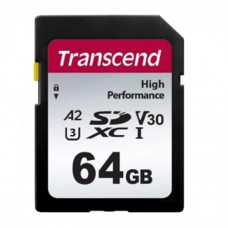 Transcend SDXC/SDHC 330S 64GB UHS-I U3, V30 A5 Memory Card